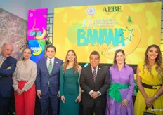 The leadership team of the Association of Ecuadorian Banana Exporters (AEBE) at the opening of the XX (20th) International Convention, Banana Time 2023, that tool place at the Hilton Colón Hotel in Guayaquil from October 24 to 27, 2023.